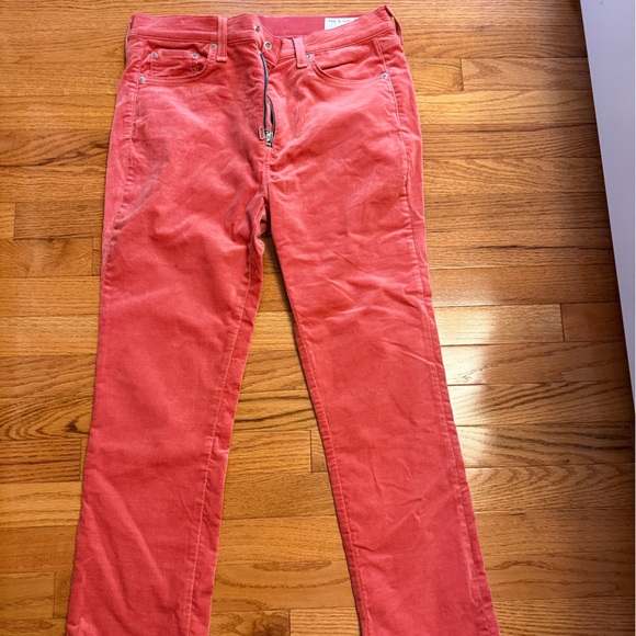 Rag & Bone Pink velvet Pants - Picture 2 of 3